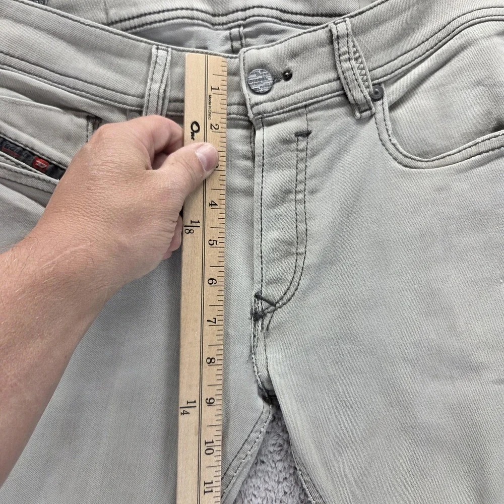 Diesel Jeans Mens 27x32 Gray Sleenker Slim Skinny Button Fly Stretch 0666S